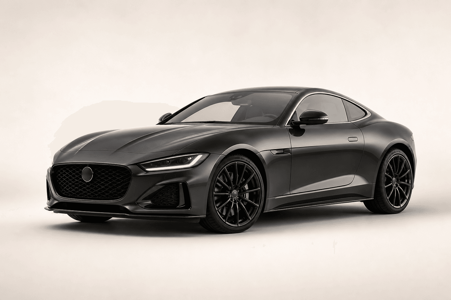 Dark prestige coupe on a clean studio background